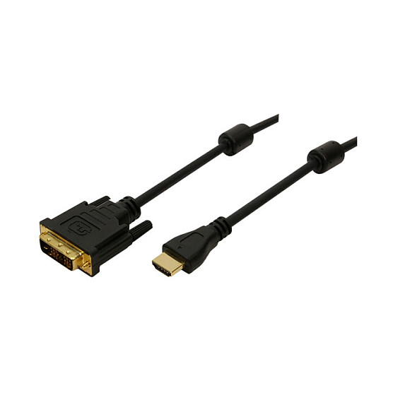 Logilink HDMI-DVI-Kabel HDMI -> DVI Bu/St 5.00m bk Display