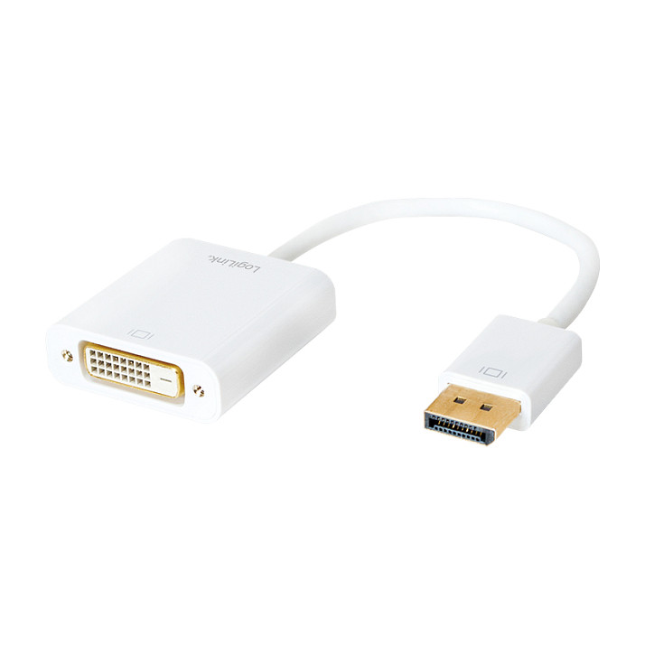 Logilink DisplayPort 1.2 zu DVI Adapter m.15cm Kabel(Aktiv) Display