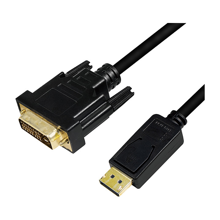 Logilink DisplayPort-Kabel DP 1.2 zu DVI 1.2 1.0m schwarz Display
