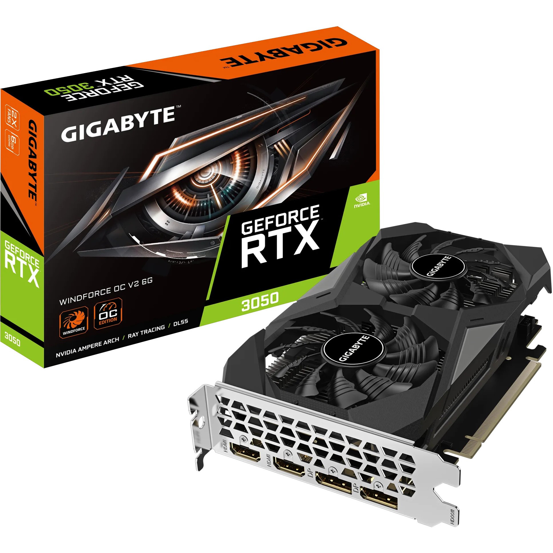 GIGABYTE GeForce RTX 3050 WINDFORCE OC V2 6G