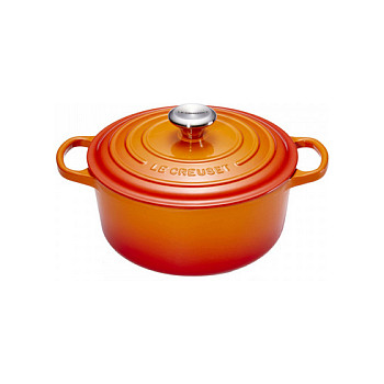 Le Creuset Signature Bräter rund 26 cm ofenrot