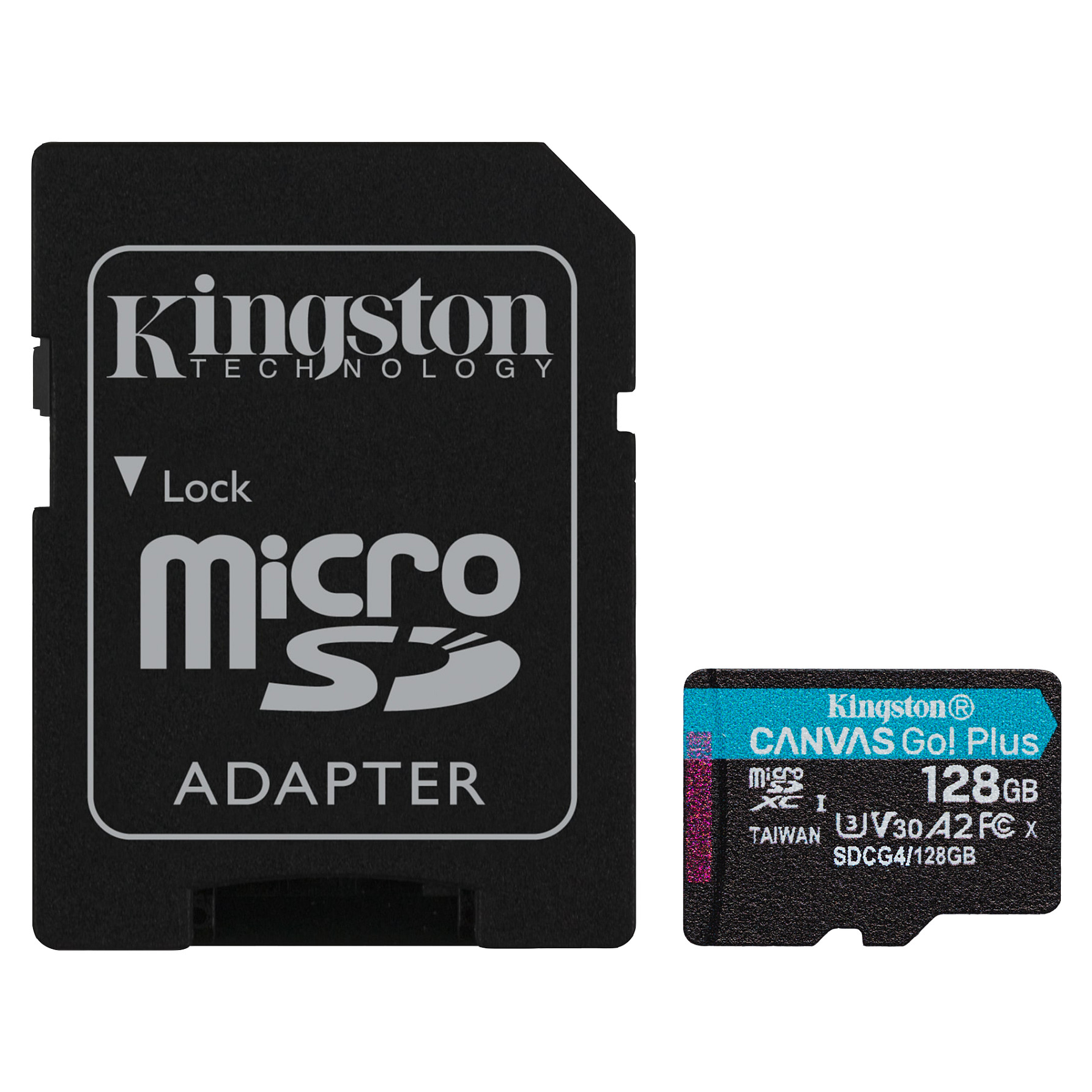 CARD Kingston 128GB microXC Canvas Go Plus Gen4 200MB/s A2 U3 V30 Card + Adapter