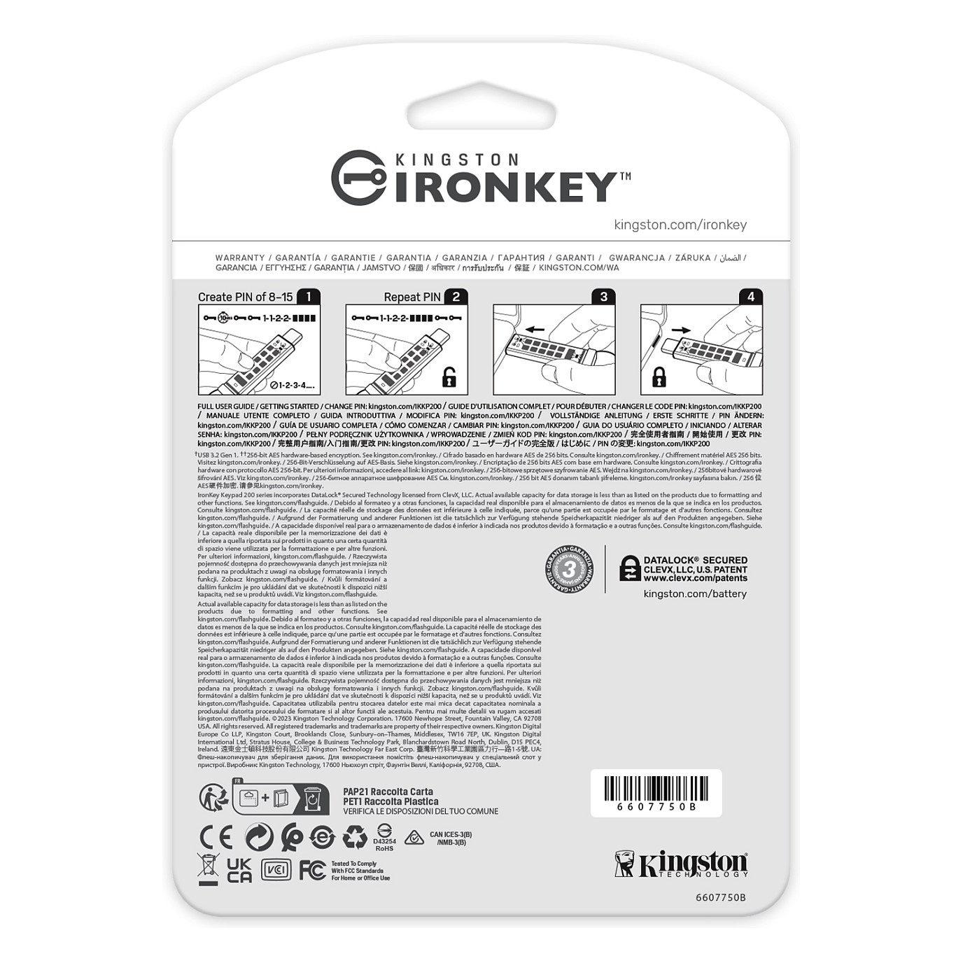 Kingston Technology IronKey Keypad 200 USB flash drive