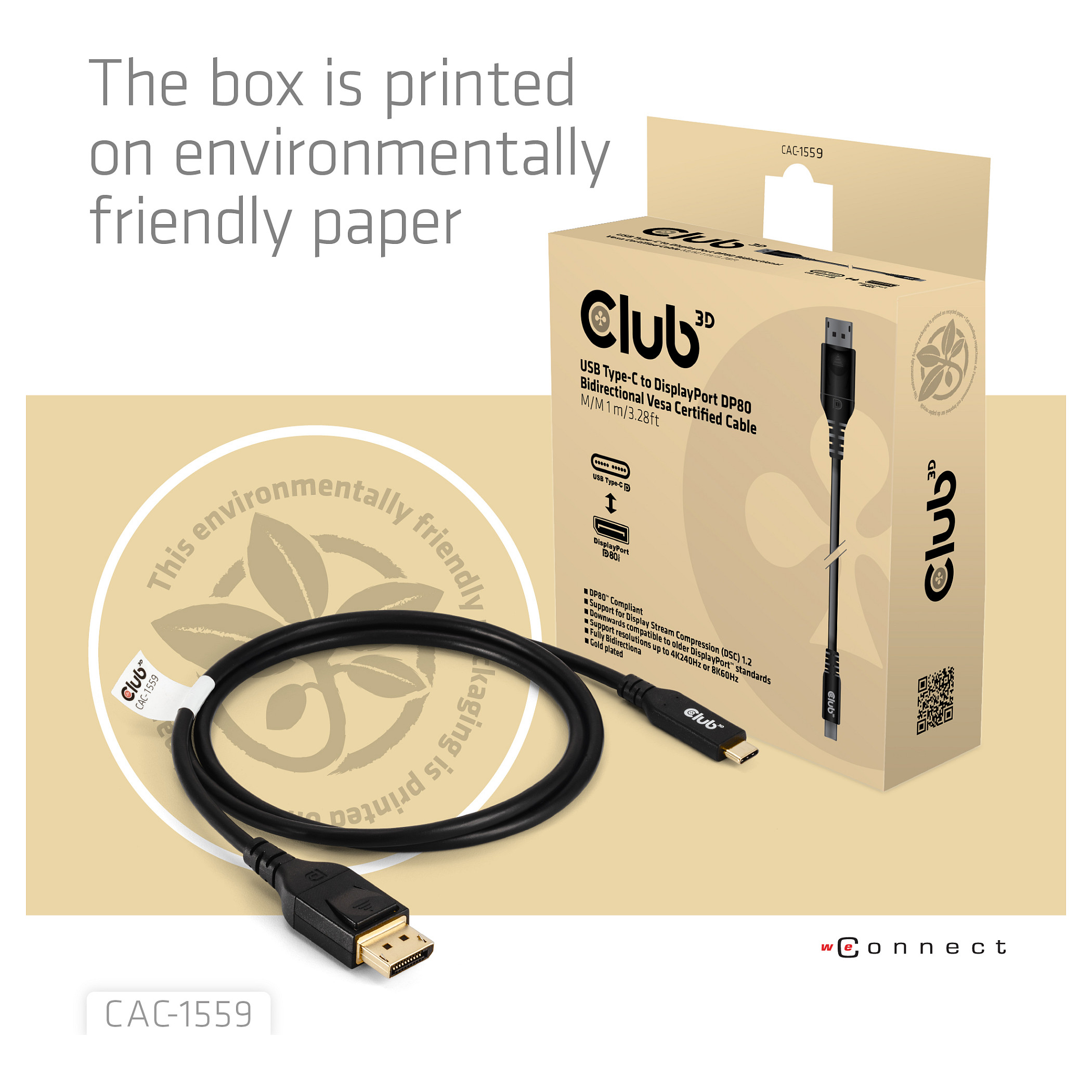 CLUB3D CAC-1559 video cable adapter
