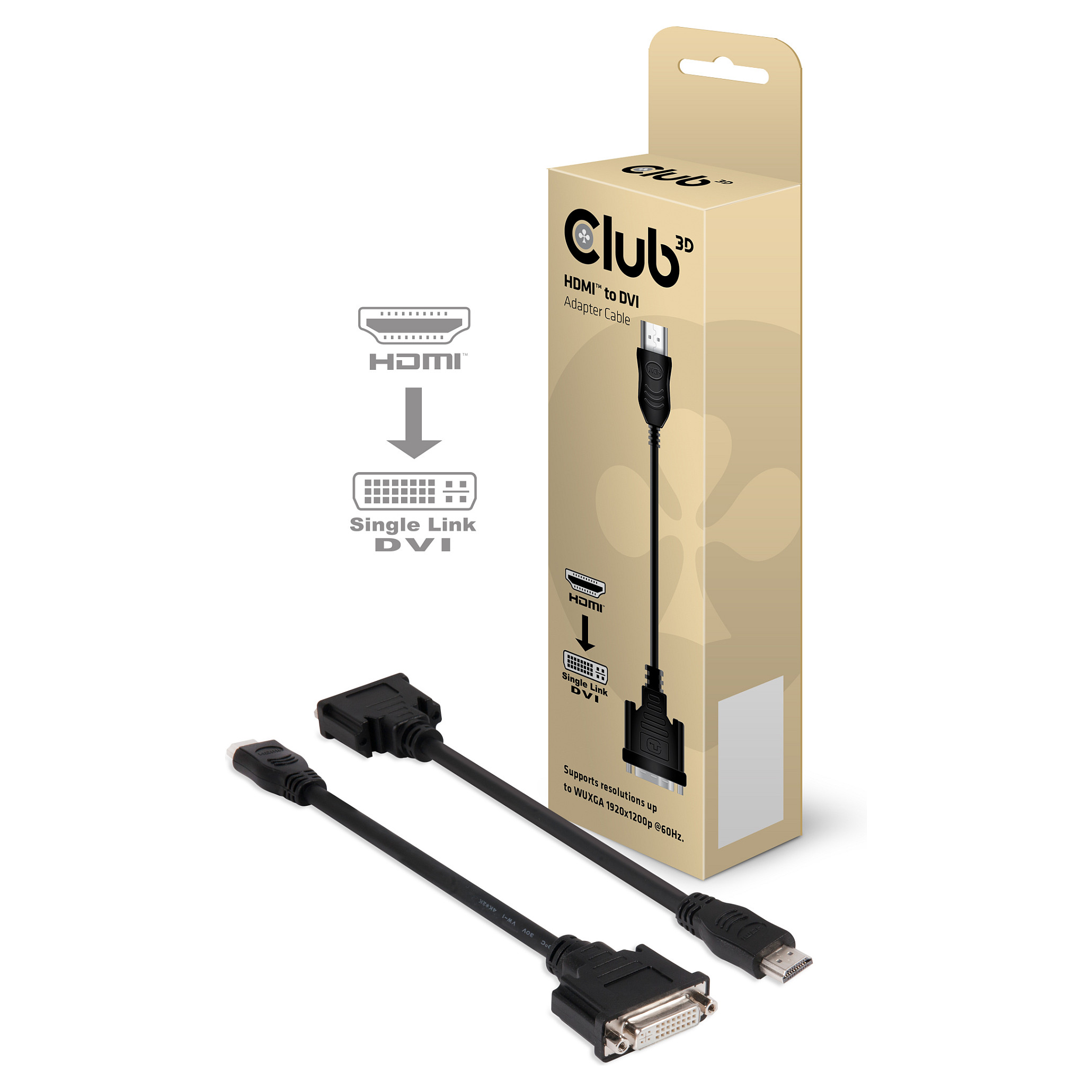 CLUB3D HDMI to DVI-I Single Link Adapter Cable
