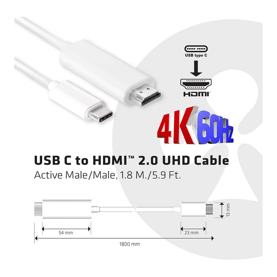 CLUB3D CAC-1514 video cable adapter