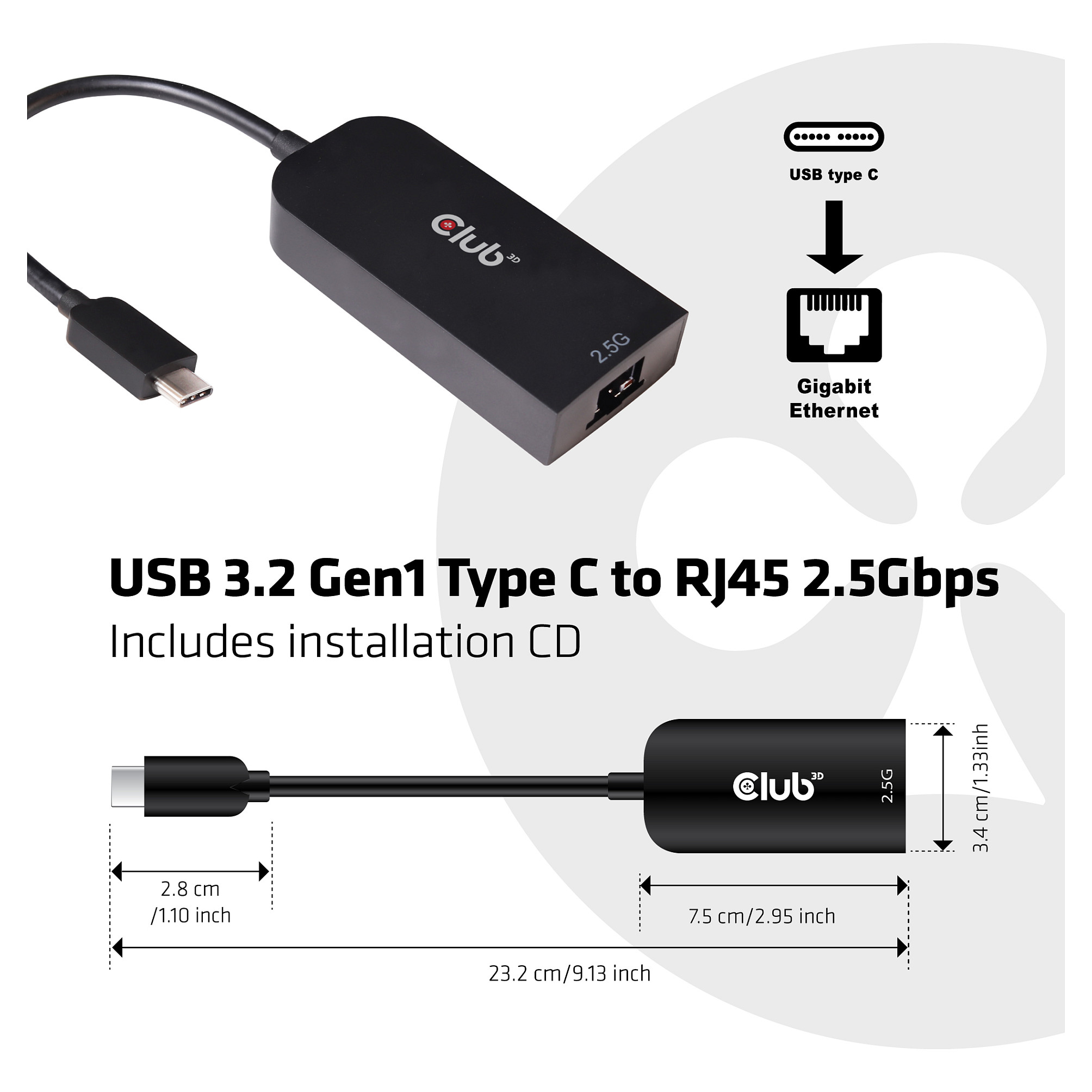 CLUB3D CAC-1520 laptop dock/port replicator