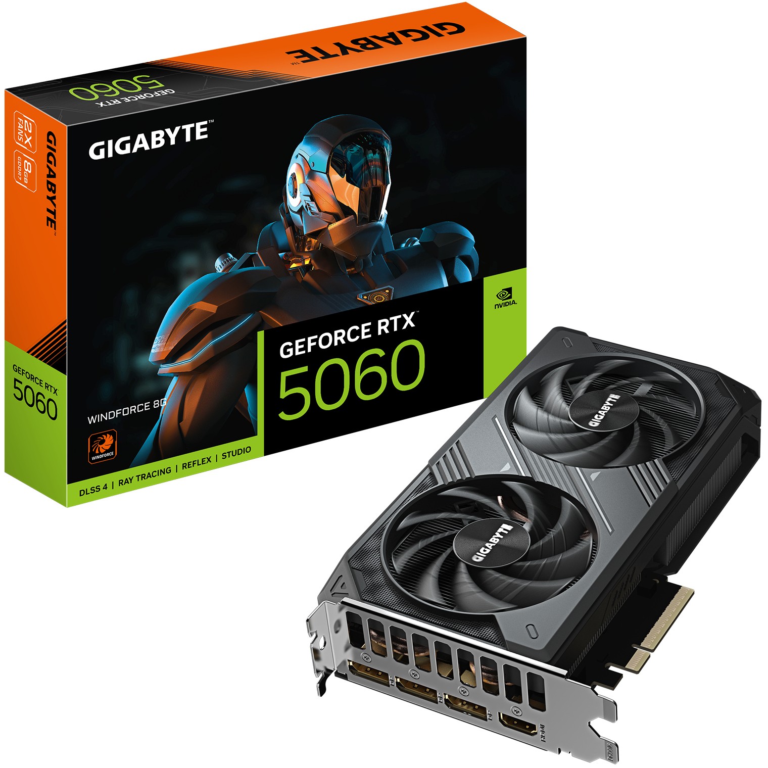 4719331356378 - GIGABYTE GeForce RTX 5060 WindForce 2 - 8GB GDDR7 RAM - Grafikkarte