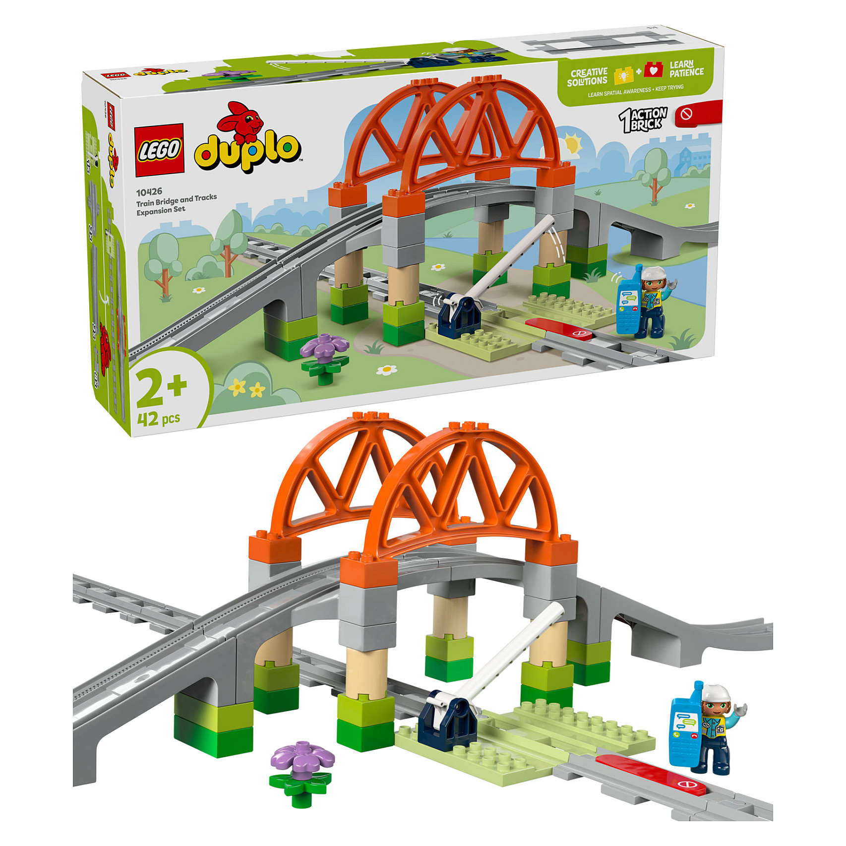 LEGO DUPLO Train Bridge and Tracks Expansion Set