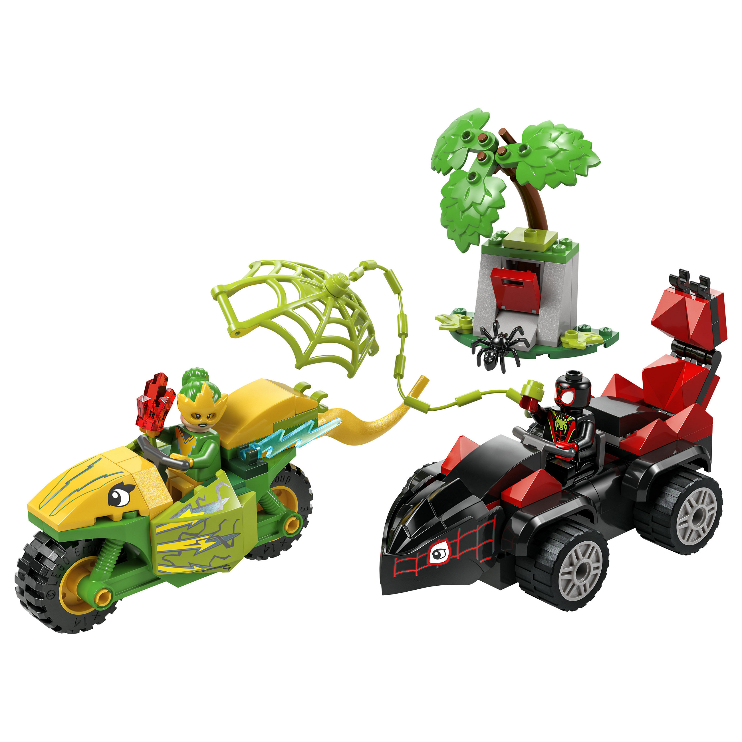 LEGO 11198 Marvel Spidey und seine Super-Freunde Actionspa mit Spin und Electro in ihren Dino-Flitzern