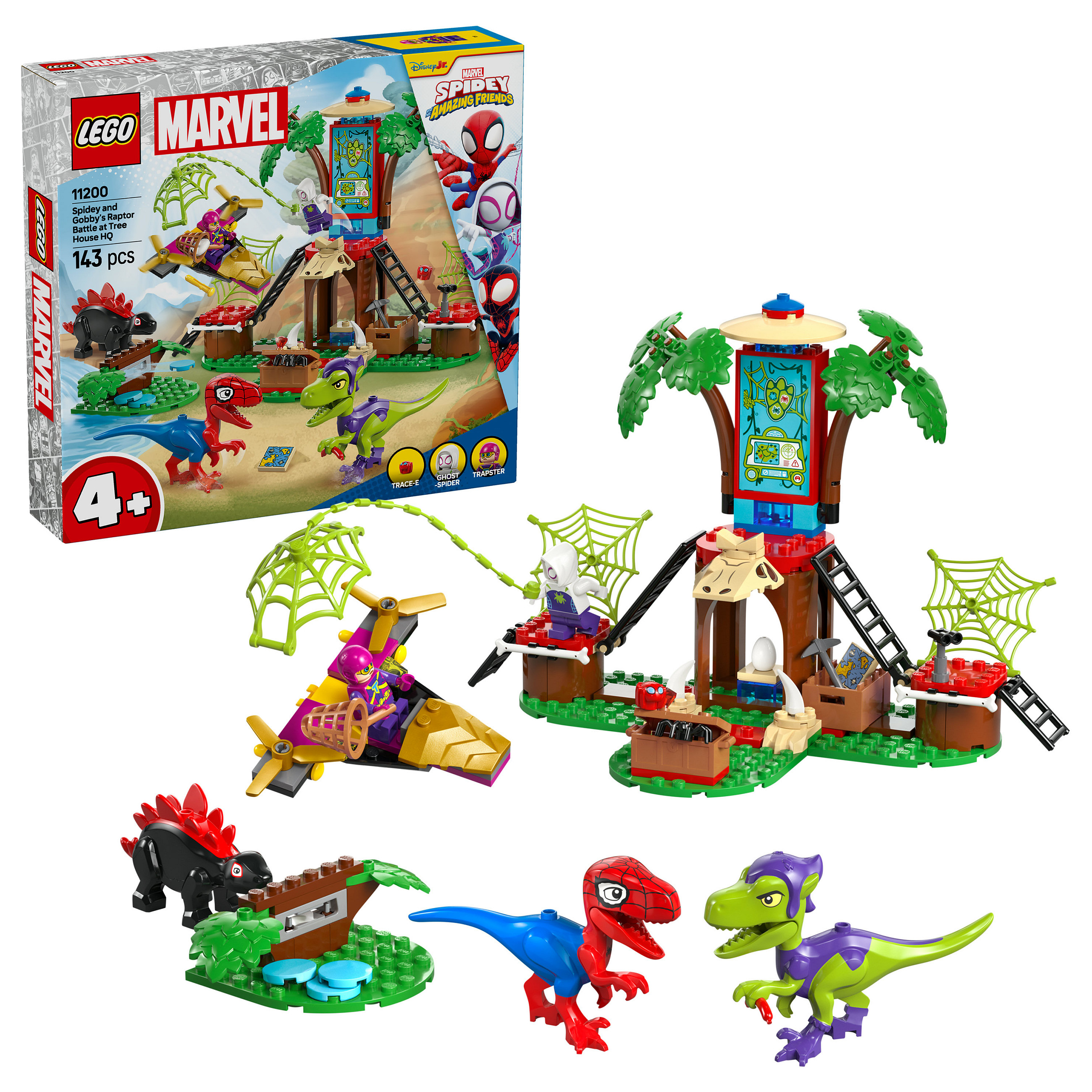 LEGO Spidey and Gobby's Raptor Battle at Tree House HQ