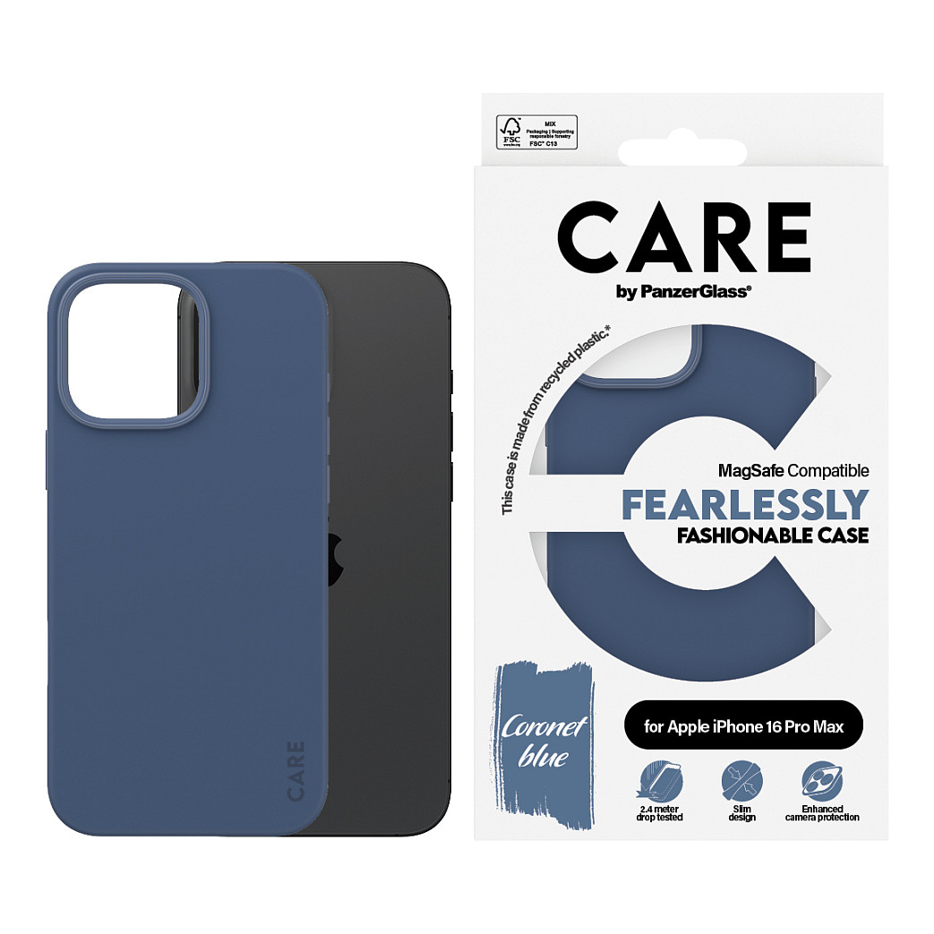 PanzerGlass CARE™ by ® Case Blue w. MagSafe iPhone 16 Pro Max mobile phone case