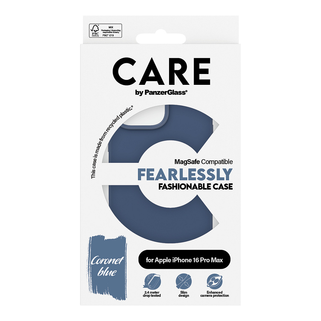PanzerGlass CARE™ by ® Case Blue w. MagSafe iPhone 16 Pro Max mobile phone case