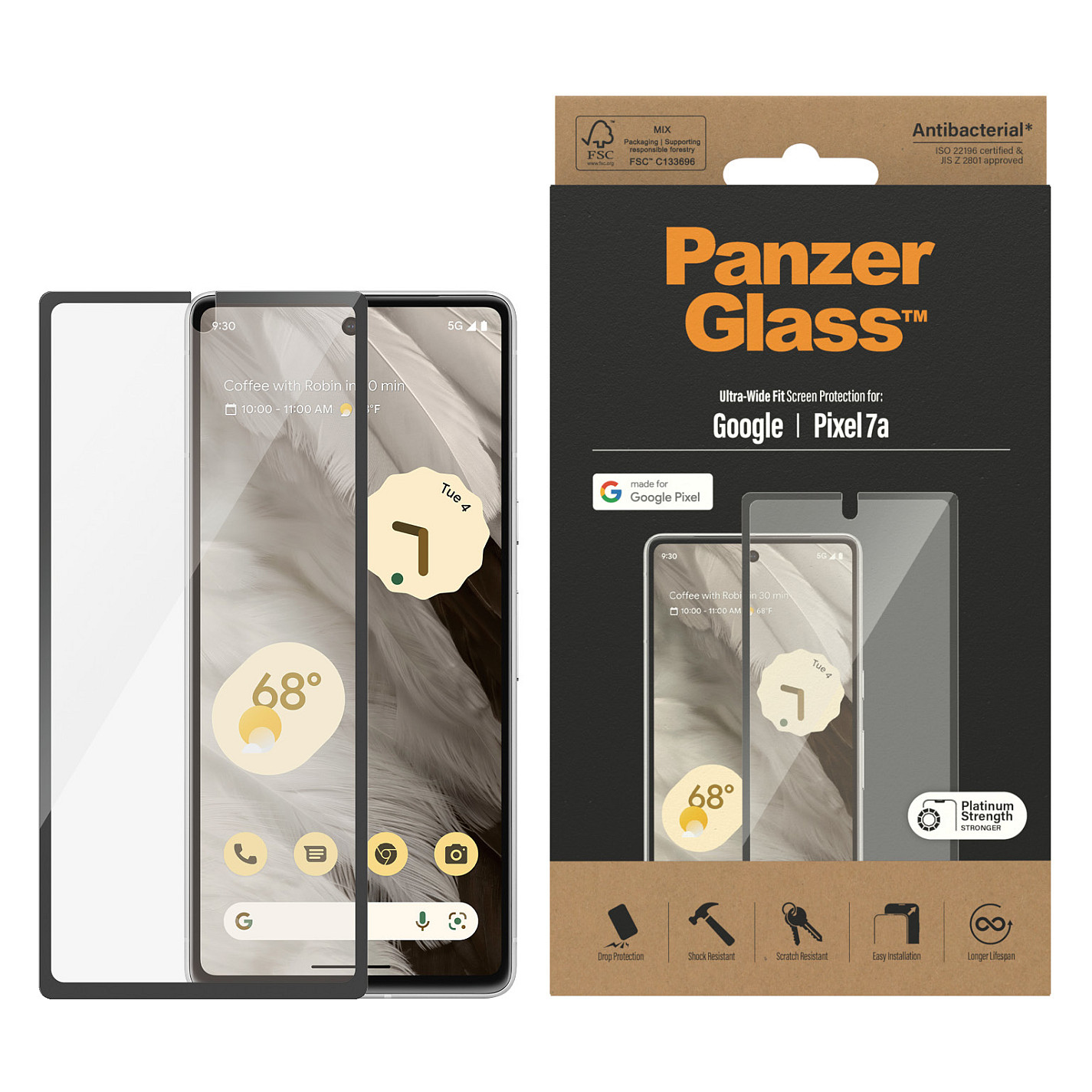 PanzerGlass ® Screen Protector Google Pixel 7a | Ultra Wide Fit