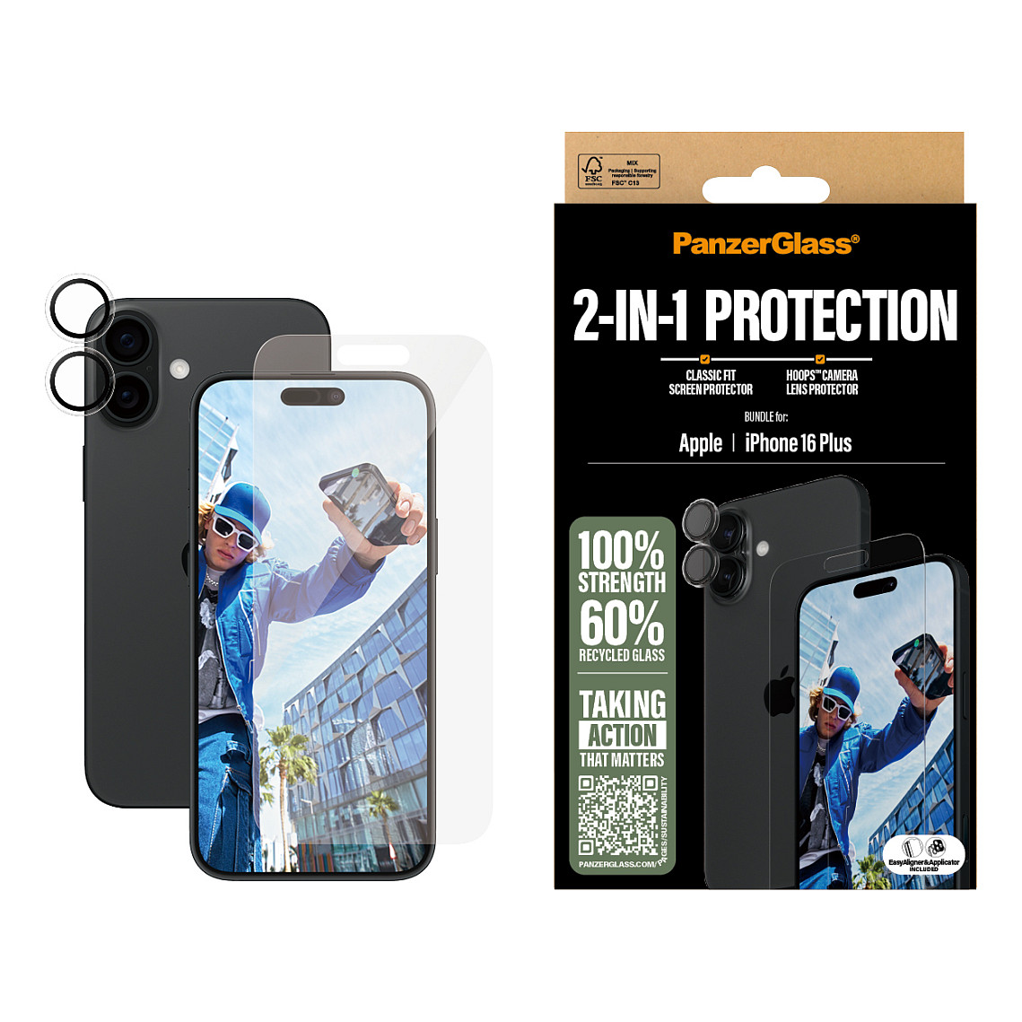 PanzerGlass ® 2-in-1 Bundle iPhone 16 Plus