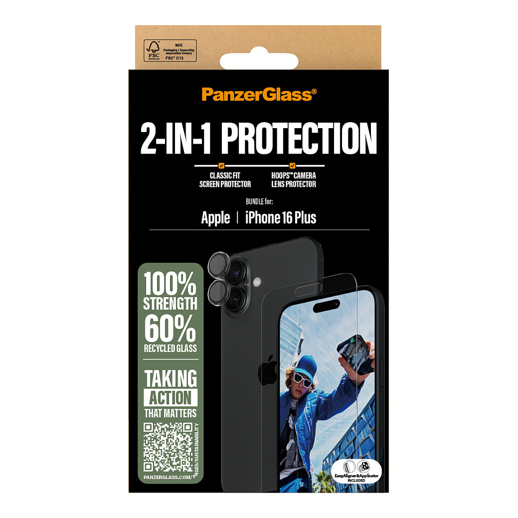 PanzerGlass ® 2-in-1 Bundle iPhone 16 Plus