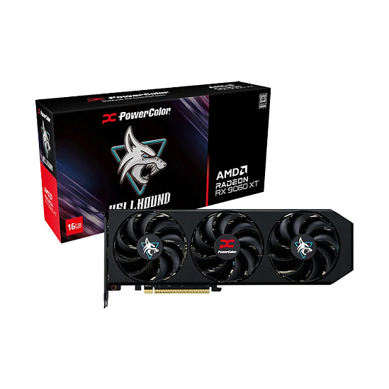 4713436175957 - PowerColor Radeon RX 9060 XT Hellhound OC - 16GB GDDR6 RAM - Grafikkarte