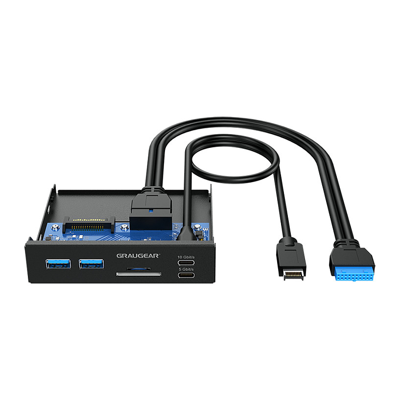 GRAUGEAR USB-HUB+Kartenleser Multi Front Panel. Type-C USB retail
