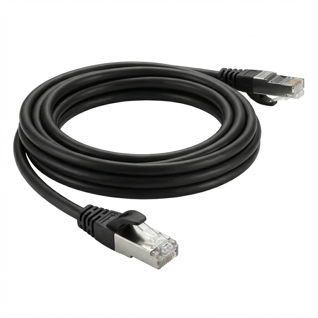 Sharkoon Patchkabel SFTP. RJ-45. mit Cat.7a Rohkabel (schwarz. 10 Meter) Netzwerk