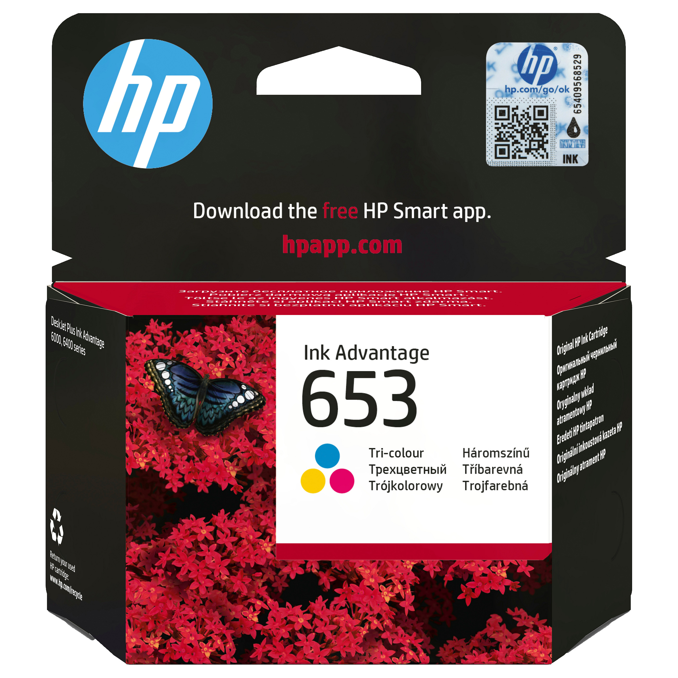 HP 653 Dreifarbig Tintenpatrone 5ml Tinte