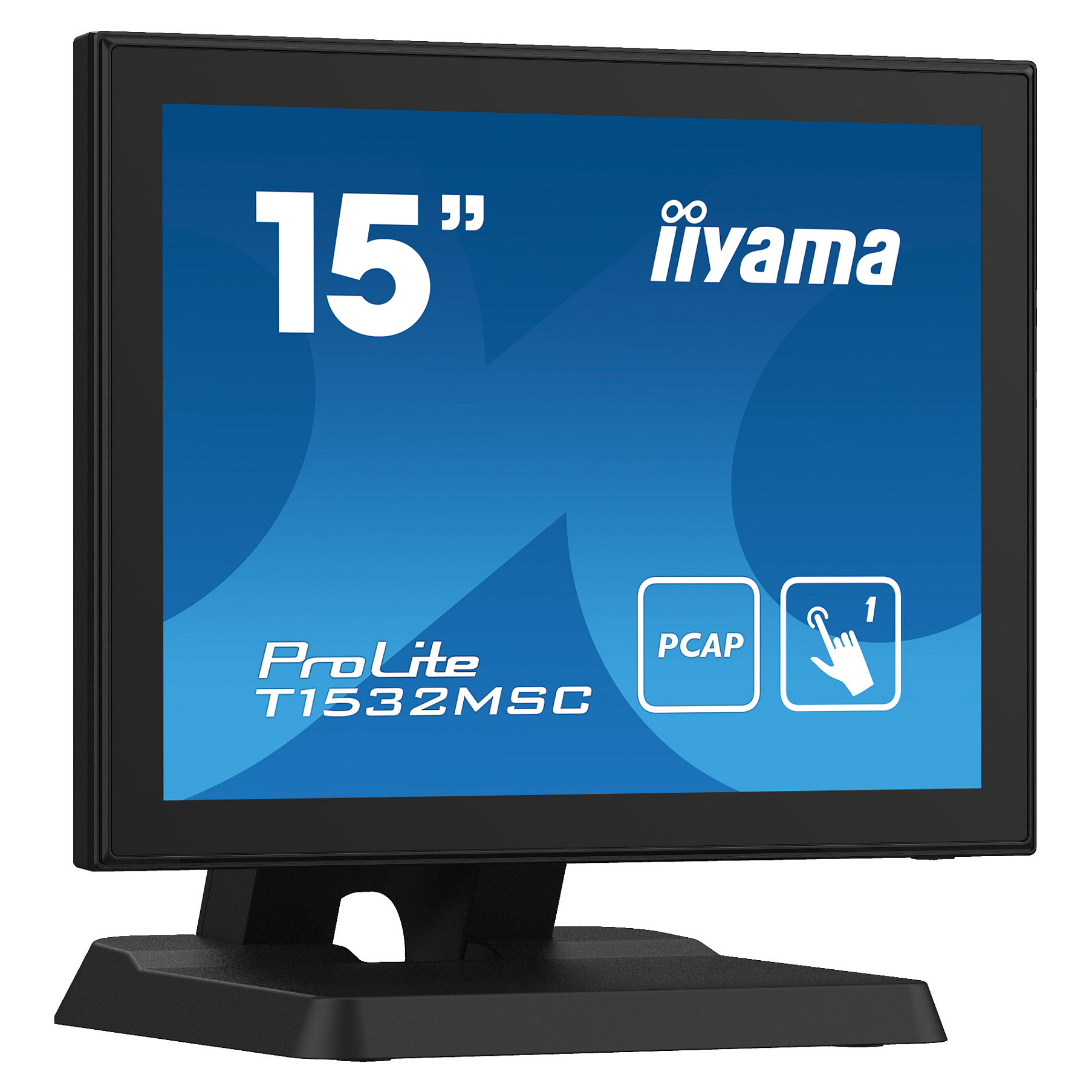 ProLite T1532MSC-B5X - LED-Monitor - 38 cm (15) (15 sichtbar) - Touchscreen - 1024 x 768 XGA - TN - 370 cd m² - 7001 - 8 ms - HDMI VGA DisplayPort - Lautsprecher - Schwarz