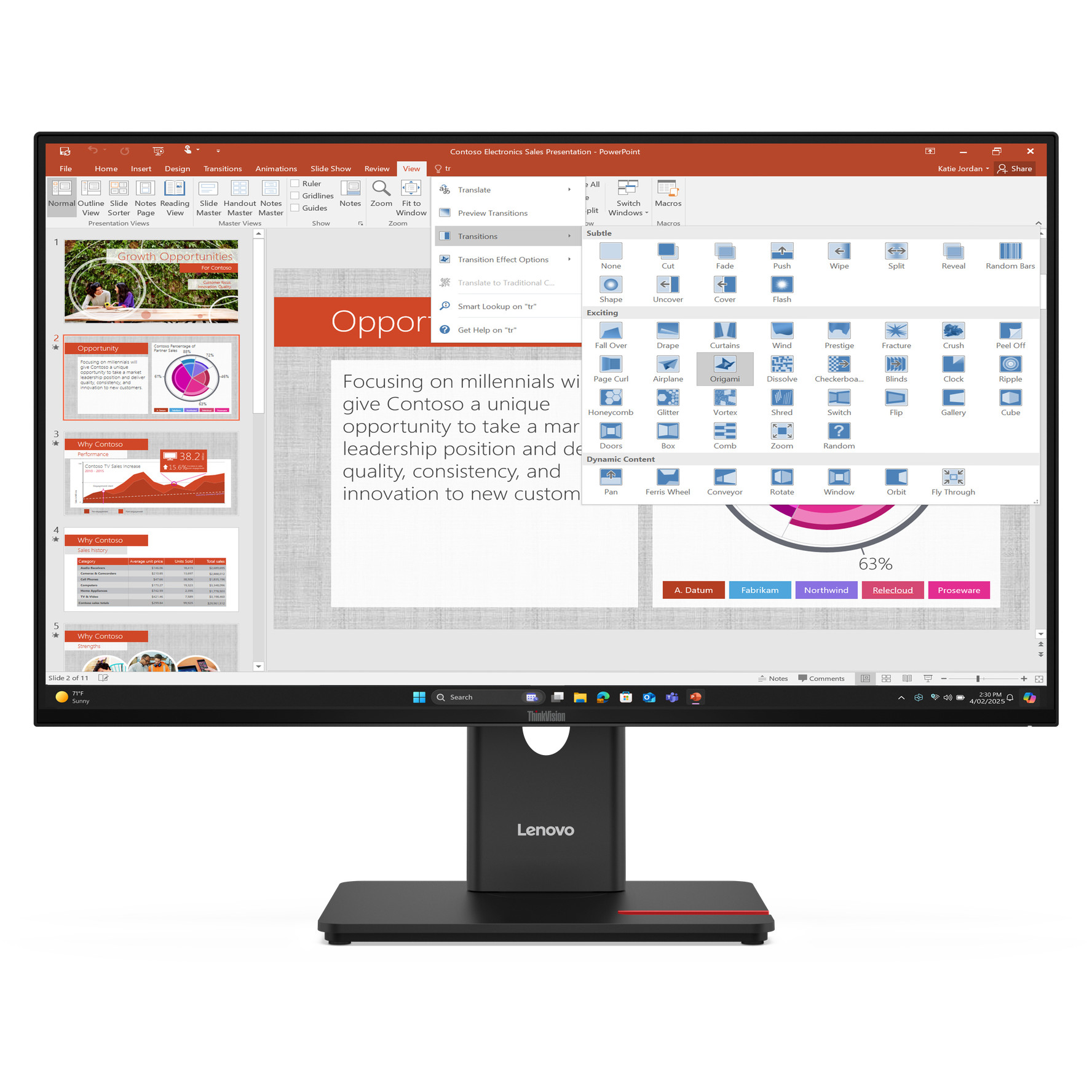 Lenovo ThinkVision T27-40 computer monitor