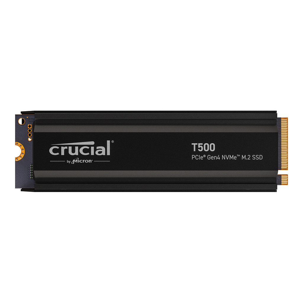 M.2 4TB Crucial T500 (schwarz, PCIe 4.0 x4, NVMe, M.2 2280, mit Heatsink)