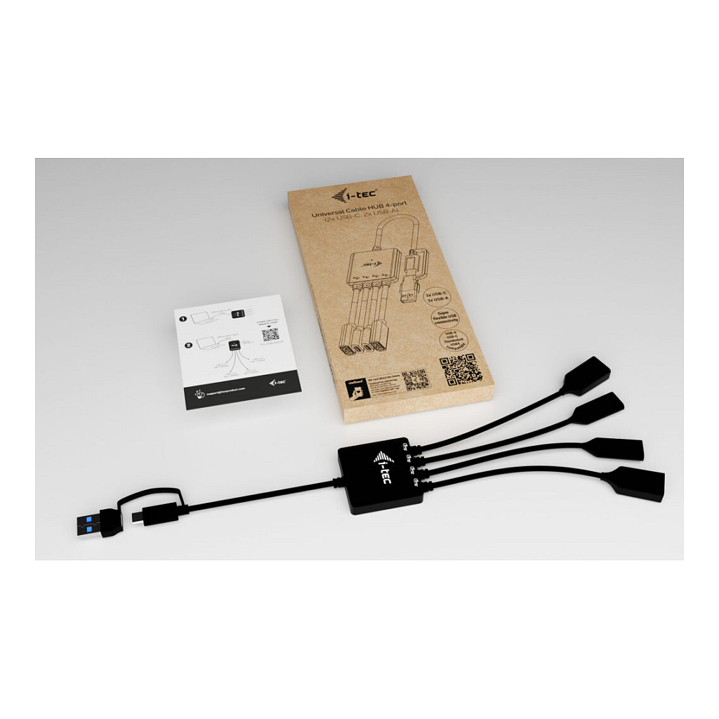 i-tec USB-C/USB-A Cable HUB 4 port (2x USB-C. 2x USB-A)