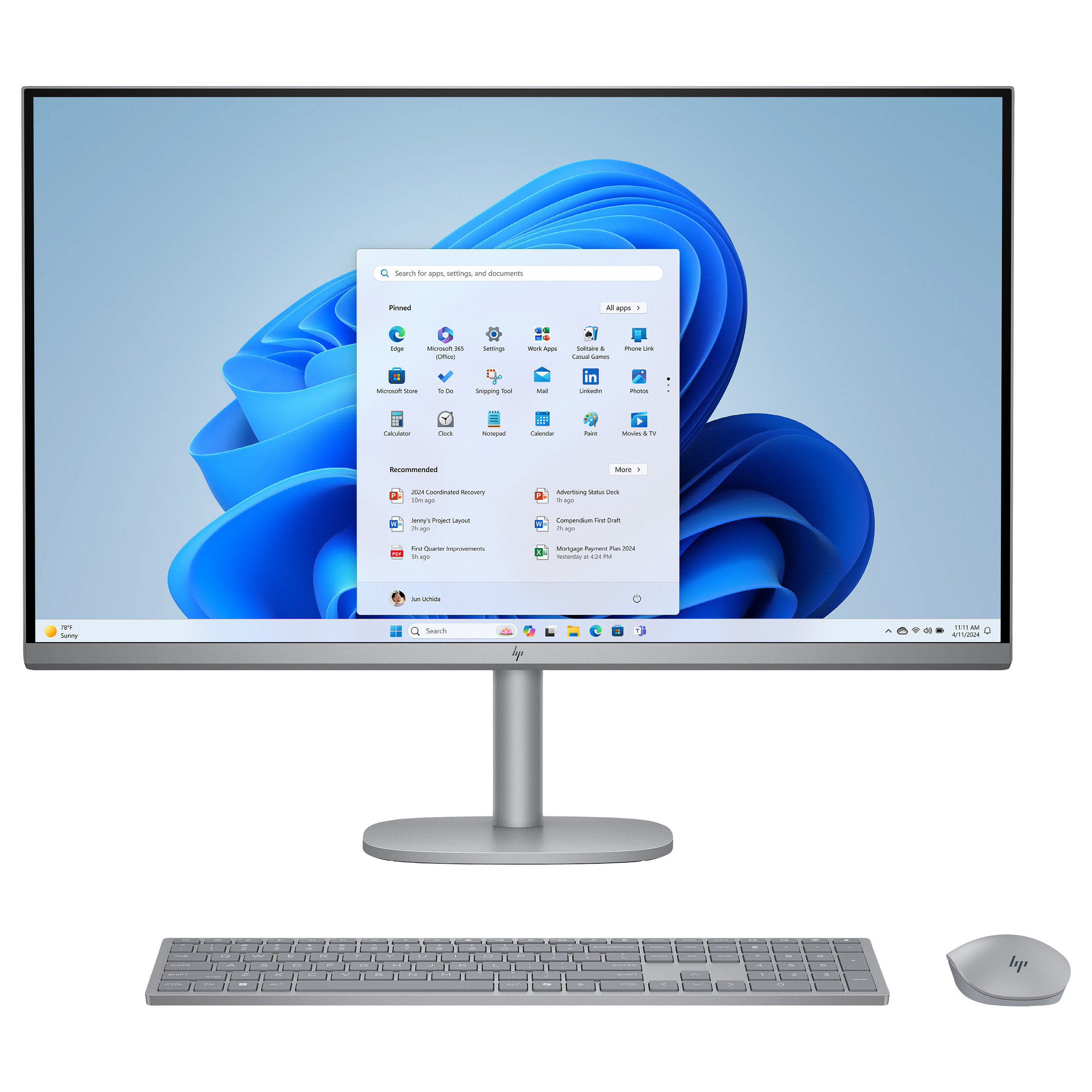 HP OmniStudio X All-in-One 32-c0077ng (silber. Windows 11 Home 64-Bit) All in One PC-Systeme