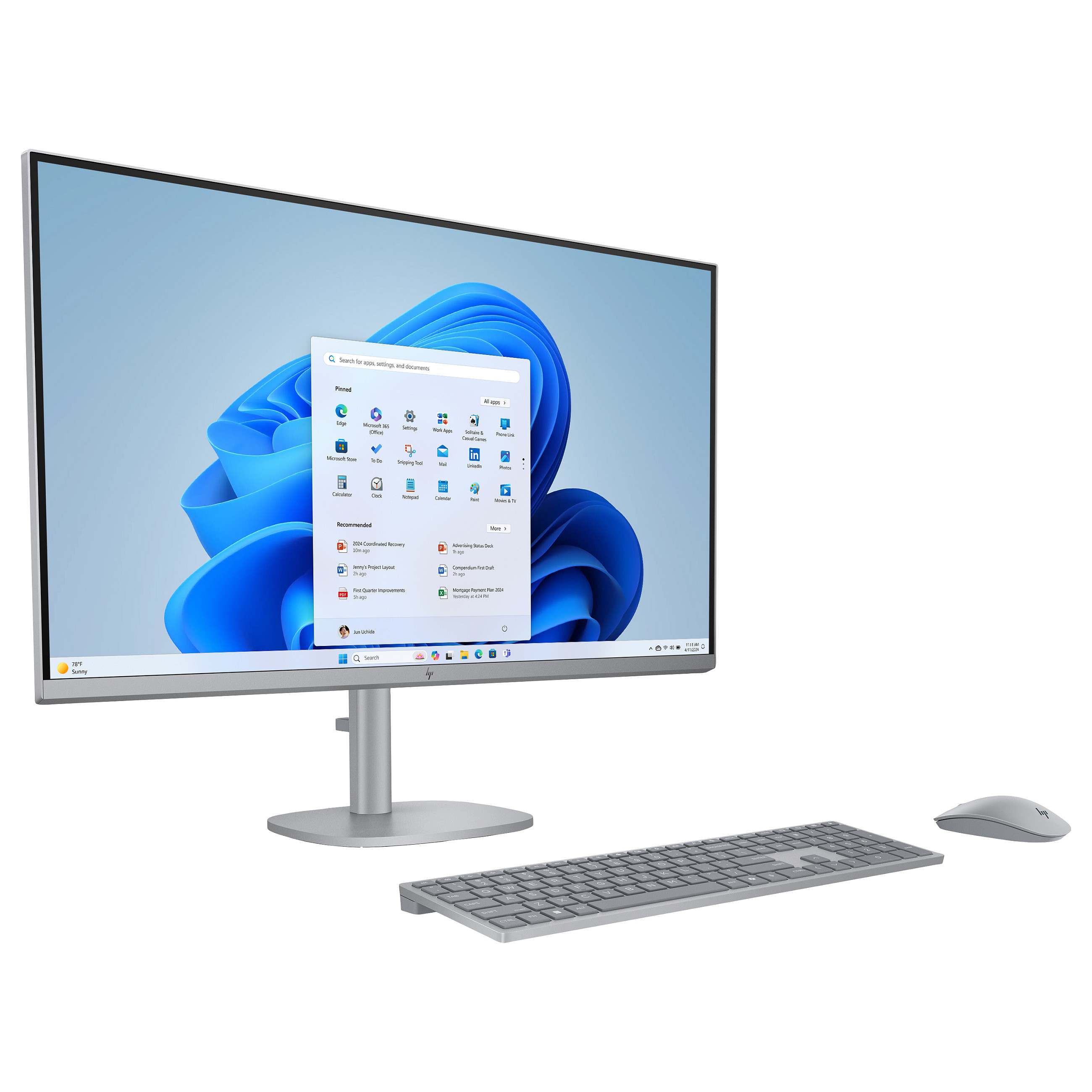 HP OmniStudio X All-in-One 32-c0077ng (silber. Windows 11 Home 64-Bit)