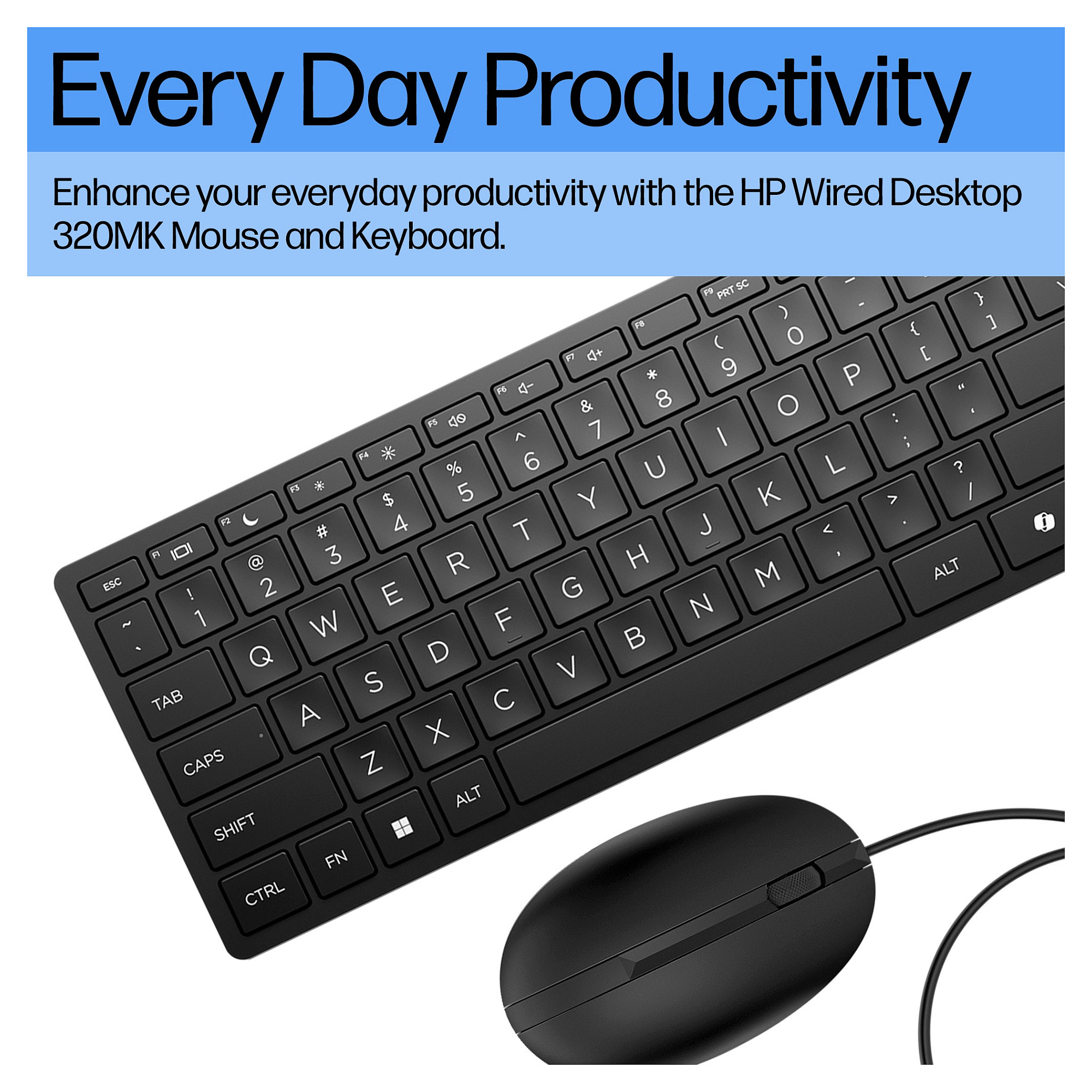 HP Wired 320MK Mouse and Keyboard (UK)