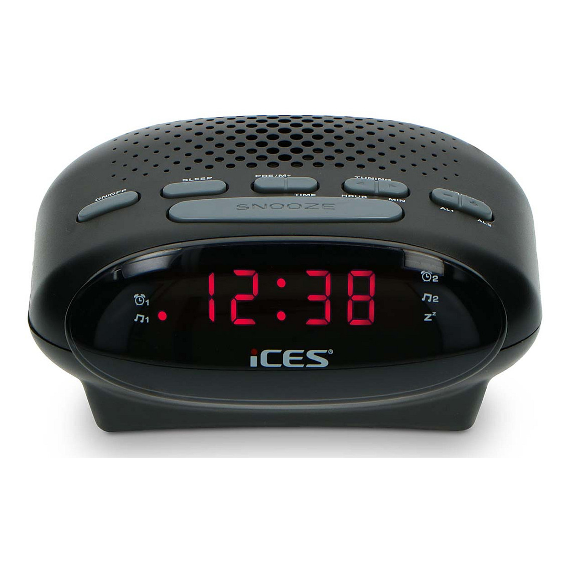 LENCO ICR-210 FM-Uhrenradio & Radiowecker. schwarz