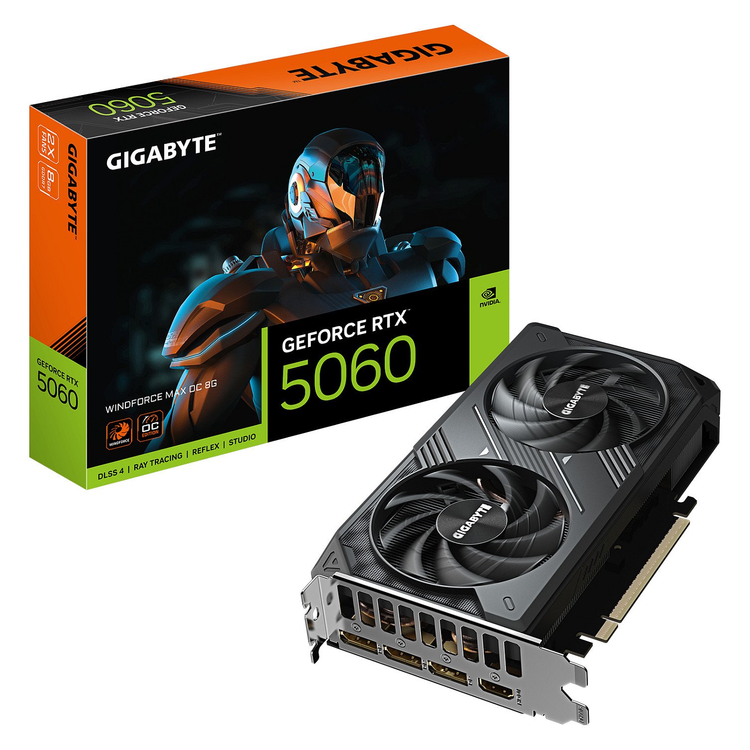 4719331356699 - GIGABYTE GeForce RTX 5060 WindForce 2 MAX OC - 8GB GDDR7 RAM - Grafikkarte