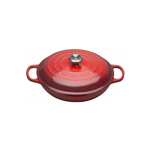 Le Creuset Signature Cast Iron Shallow Casserole 30cm cherry red (21180300602430) Haushaltskleingeräte