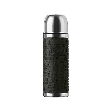 Emsa Senator Sleeve, Schwarz, 1,0 L Isolierflaschen, Edelstahl, 10 x 10 x 30 cm Haushaltskleingeräte