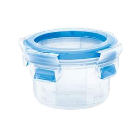 Emsa 508550 Runde Frischhaltedose mit Deckel. 0.15 Liter. Transparent/Blau