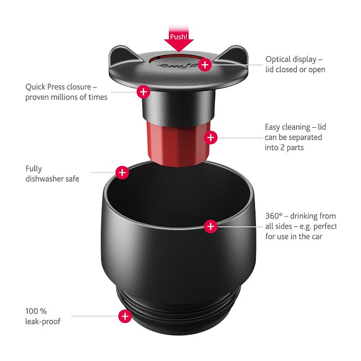 Emsa 515618 Travel Mug Standard-Design Grande, Thermobecher/Isolierbecher,