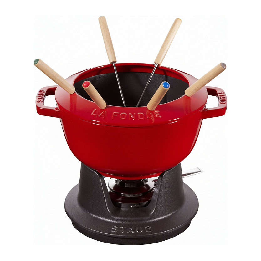 Staub La Fondue 18 cm kirschrot, Gusseisen Haushaltskleingeräte