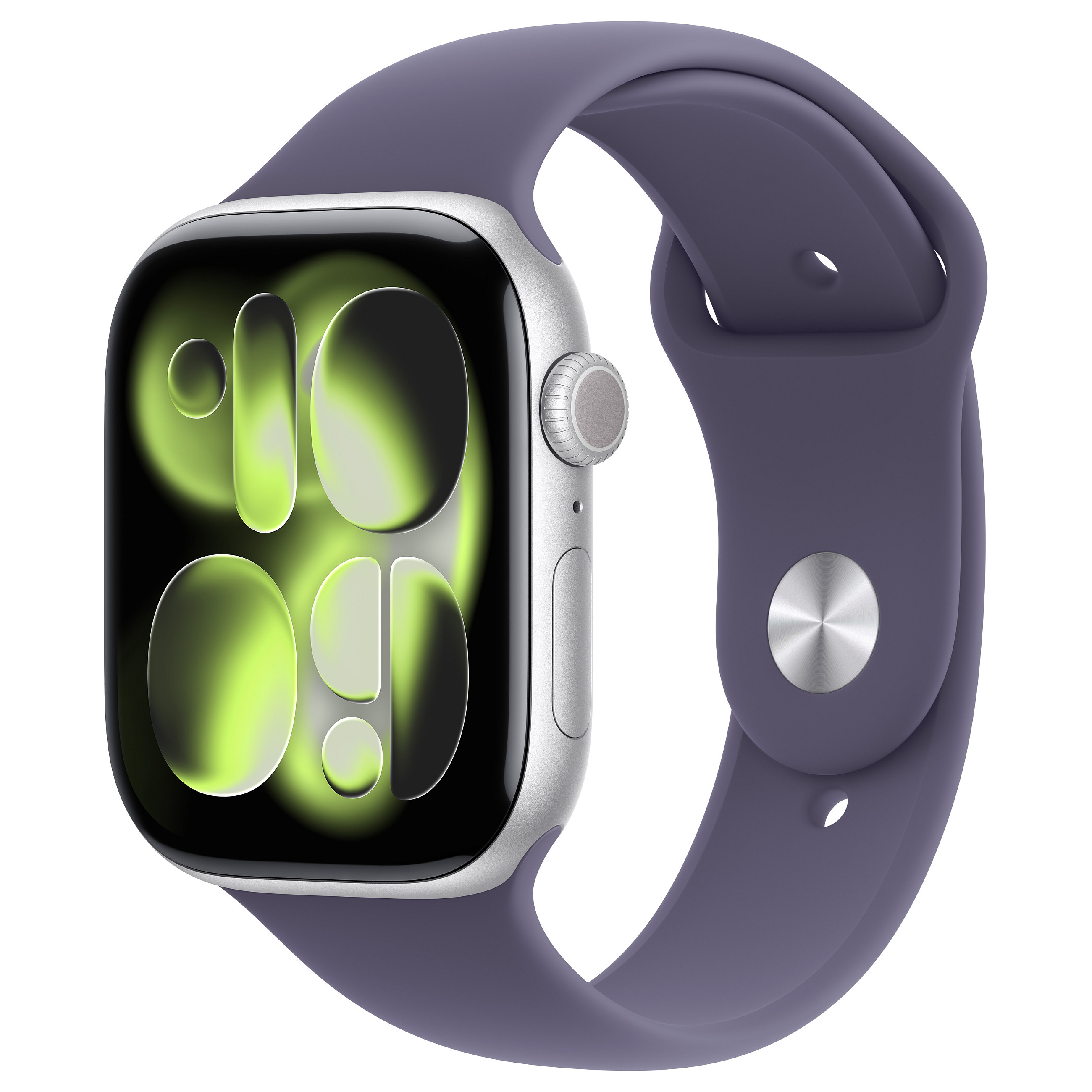 Apple Watch S11 Aluminium 46mm Silber (Sportarmband nebelviolett) S/M
