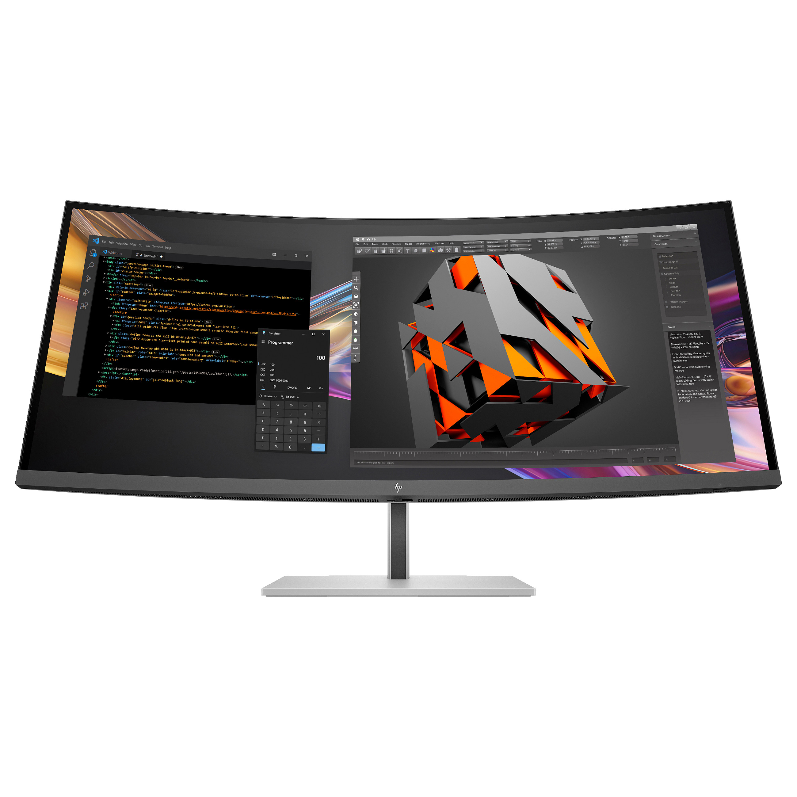 HP 738pu - Series 7 Pro - LED-Monitor - gebogen - 96.5 cm (38"") (37.52"" sichtbar) - 3840 x 1600 WQHD+