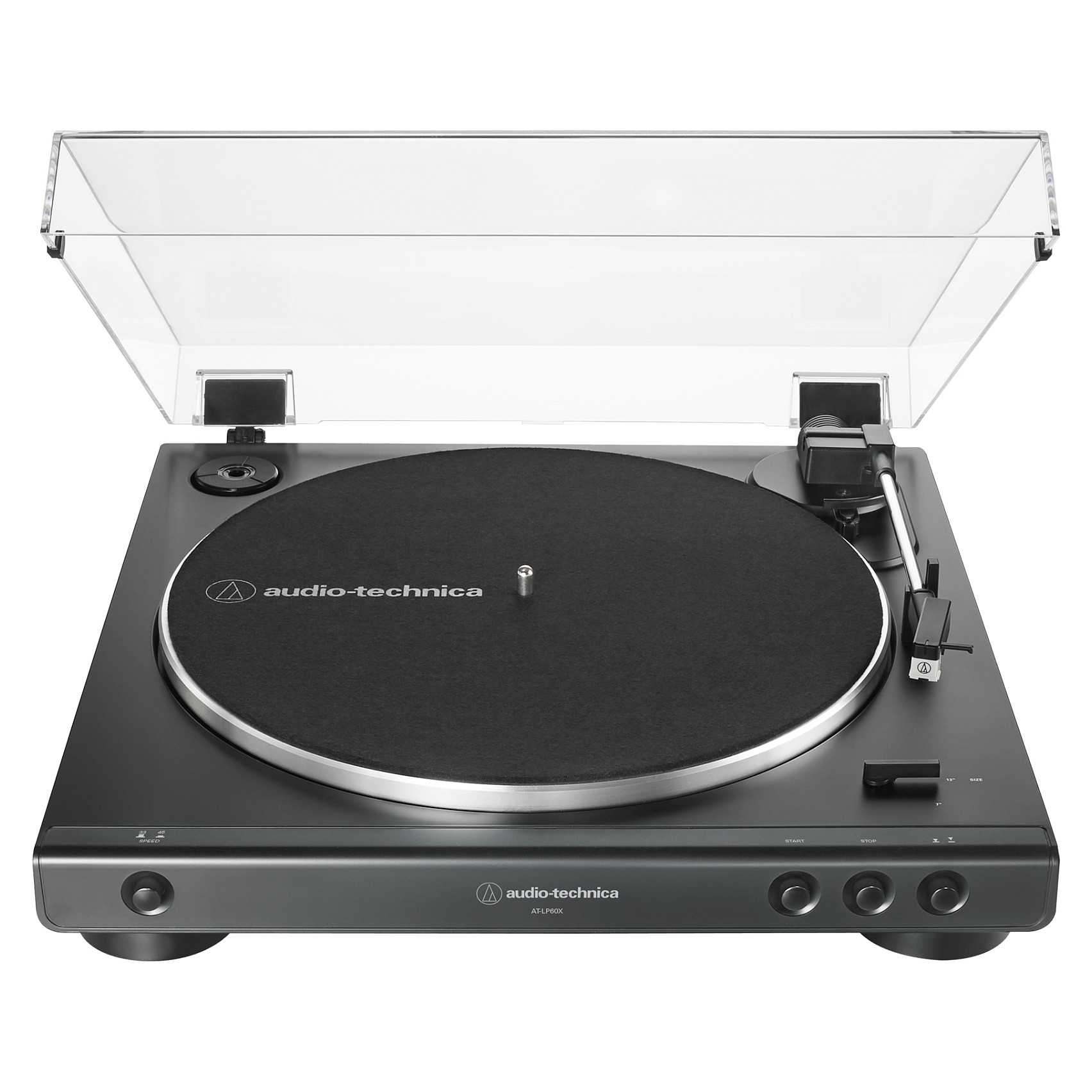 Audio Technica AT-LP60XBK (schwarz, Integrierter Phono-Vorverstrker, Vollautomatischer Betrieb)