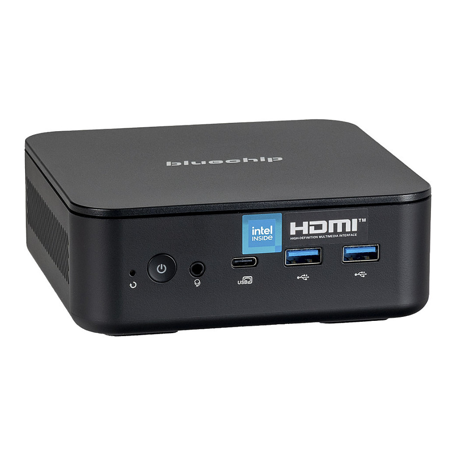 bluechip BUSINESSline M13100 N100 W11Pro 8GB 120GB SSD Wi-Fi 6 BT 5.3, 2 × RJ45 (1 Gb/s), Intel® UHD Grafik