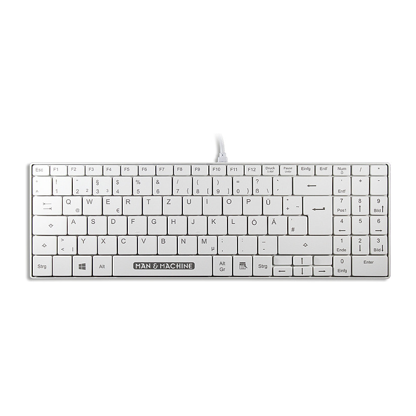 MAN&MACHINE ITs Cool Hygienetastatur fullsize DE white