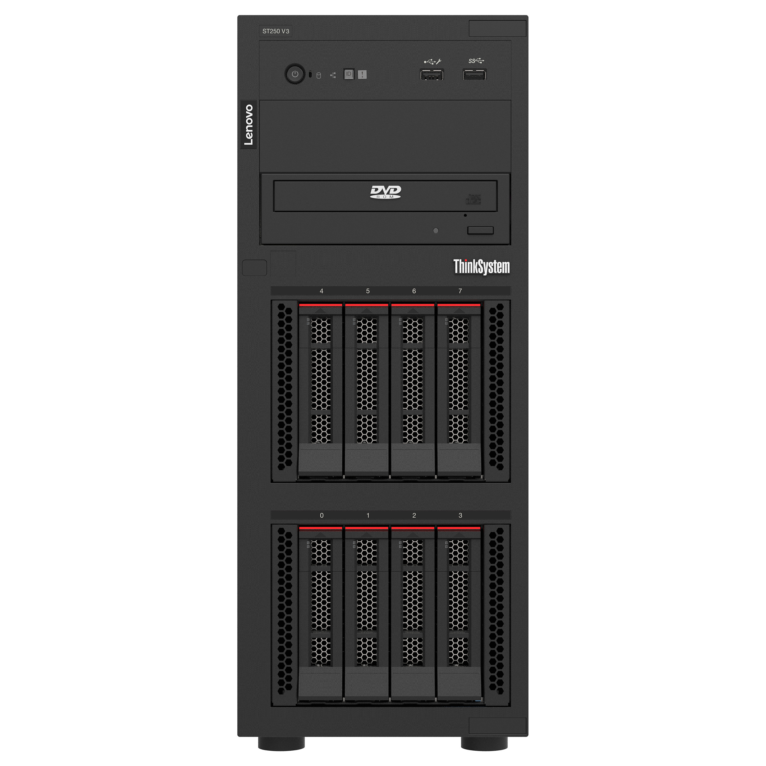 Server Lenovo ISG Thinksystem ST250 V3 1xIntel Xeon 6353P 8C 2.7GHz 65W 1x16GB 1Rx8 SW RD 2x800W