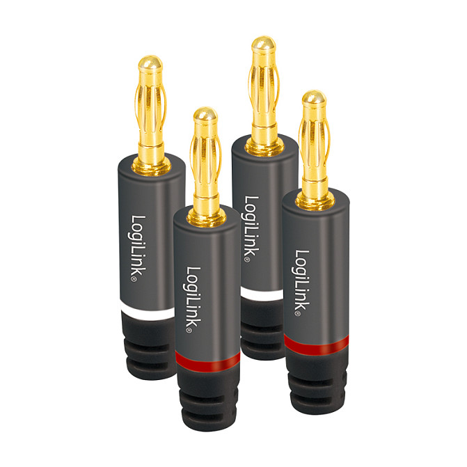 Logilink Audio-Bananenstecker für Selbstmontage (4 Stk.)