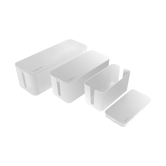 Logilink Kabelbox-Set, 3 Größen, weiß