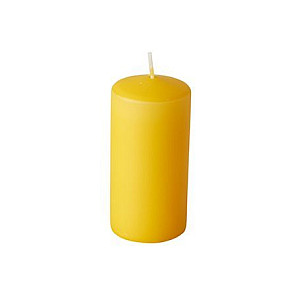 CANDLE PAPSTAR Stumpenkerzen 10 cm goldgelb