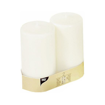 CANDLE PAPSTAR Stumpenkerze 15 cm weiß