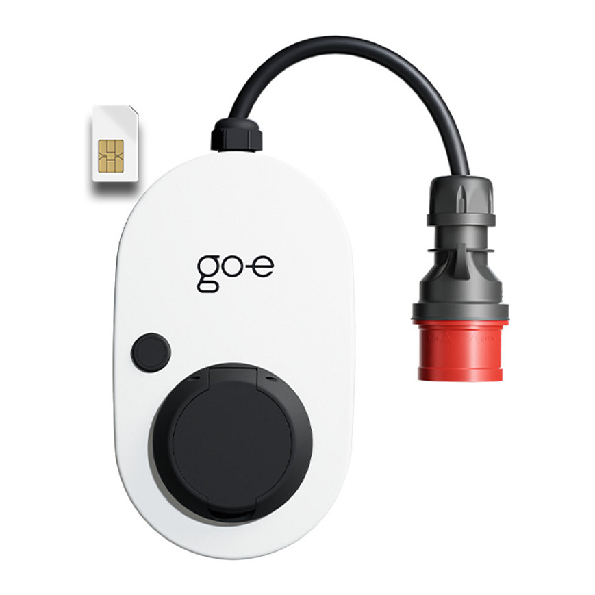 go-e Charger Gemini flex 2.0, 11 kW (16A 3-phasig) (wei/schwarz, mobile Ladestation, 4G/LTE)
