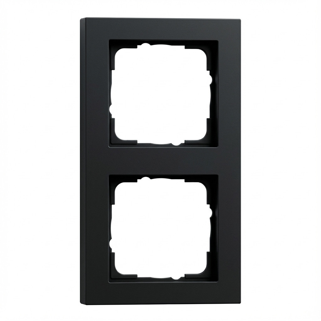 GIRA 021209 Abdeckrahmen 2f Gira E2 Schwarz